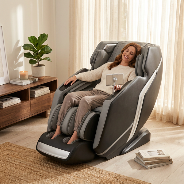 Massage Chair Built for Full Body Recovery, 4D Zero Gravity, SL-Track, Heated Therapy, Space Saving Design