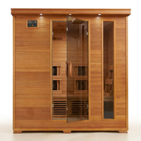 6-Person Cedar Infrared Sauna with 10 Carbon Heaters — Studio Shot