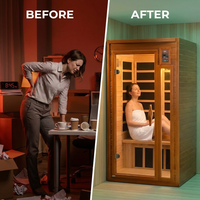 Barcelona 1 to 2 Person Low EMF FAR Infrared Home Sauna — Before & After