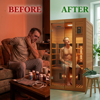 Barcelona 1 to 2 Person Low EMF FAR Infrared Home Sauna — Before & After