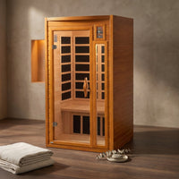 Barcelona 1 to 2 Person Low EMF FAR Infrared Home Sauna — Studio Shot