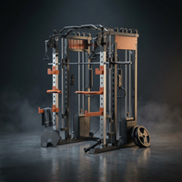 Home Gym Smith Machine Cable Crossover Weightlifting Sports Training — Studio Shot