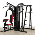 Smith Machine Built for Full Body Workouts, 138LB Weight Stack, Leg Press Station, LAT Pulldown System