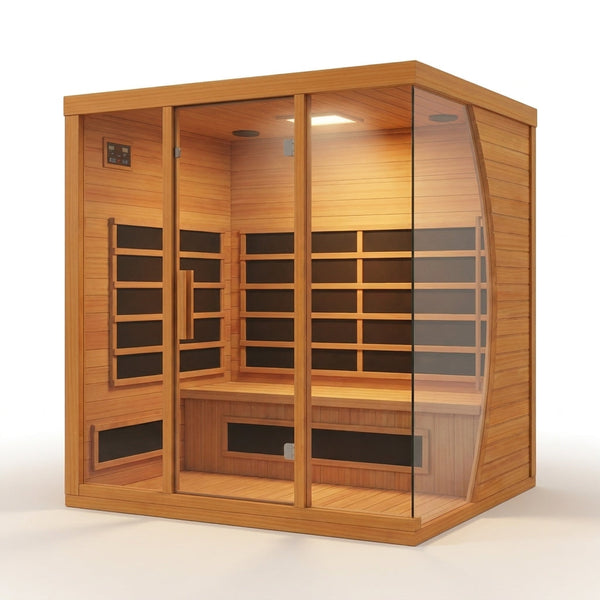 Infrared Sauna Designed for Full Family Use, Canadian Red Cedar, 10 Carbon Heaters, Ultra-Low EMF