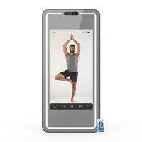 Smart Fitness Mirror for Home Gym Workout, 32" Touchscreen & Open System, No Subscription Fees, Support Fitness Apps, Wall Mount & Free Standing, Can Be Used with Home Workout Equipment — Studio Shot