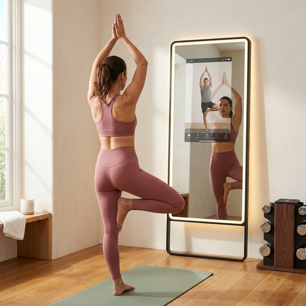 Smart Fitness Mirror Designed for Home Workouts, 32 Inch Touchscreen, No Subscription Fees, Wall Mount