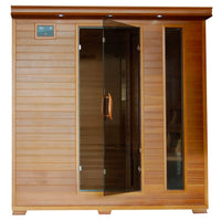 Infrared Sauna Designed for Full Family Use, Canadian Red Cedar, 10 Carbon Heaters, Ultra-Low EMF