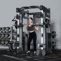 Smith Machine Cable Crossover Built for Full-Body Training, Durable Metal Construction, Home Gym Multi-Function