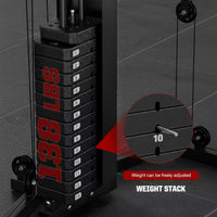 Smith Machine Built for Full Body Workouts, 138LB Weight Stack, Leg Press Station, LAT Pulldown System